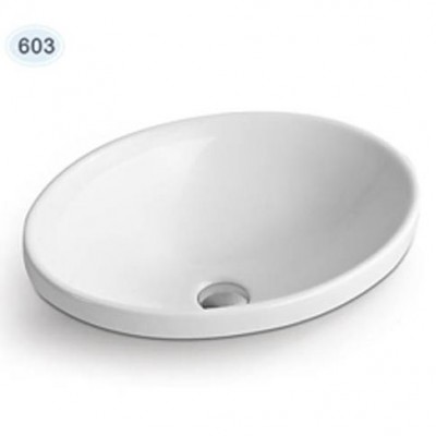 Showers Oval Ceramic Basin Washroom Wash Basin Round Wash Basin PZ-8016