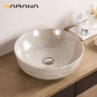 Barana ceramic bathroom sinks lavatory square natural marble basin sink