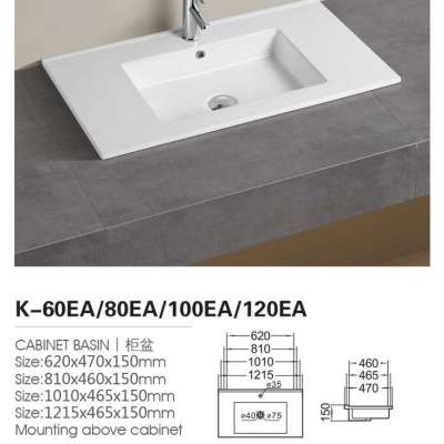 New fashionable Rounded Eedge Wash Cheap Bathroom Sinks K-60EA