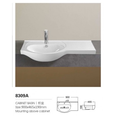 New Arrival Models Porcelain Chinese Sink for Lavatory for Bathroom 8309A