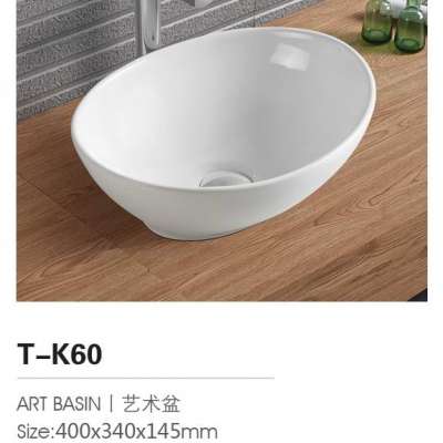 Face Washing Basin Ceramic Sanitary Ware Basin Above Counter Basin T-K60