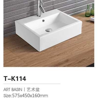 575*450*160mm Ceramic Hand Washing Basin Cheap Price for Sales Art Bassin T-K114