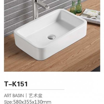 Countertops With Built In Sinks Bathroom Basin Single T-K151