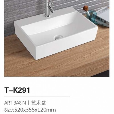 Smooth Square Table Top Basin Bathroom Lavabo T-K291